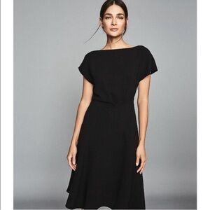 REISS Victoria Capped Sleeve Midi Dress